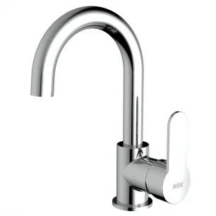 Kuğu Lavabo Bataryası Krom